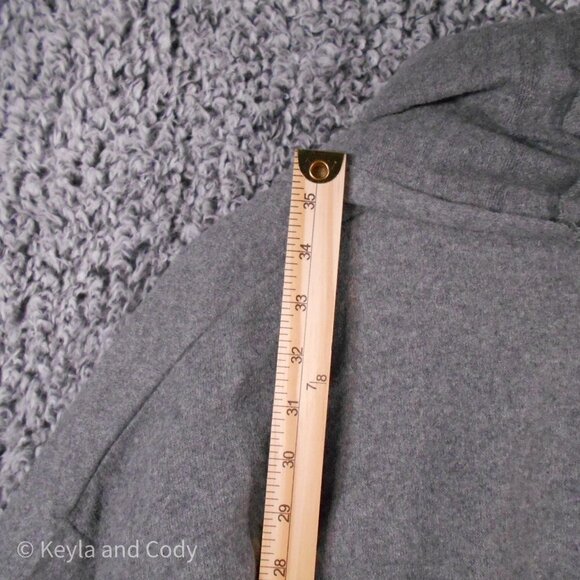 GOLDIE London Wool Open Front Cardigan Falling Out Grey Women's One Long Sleeve - Picture 9 of 14